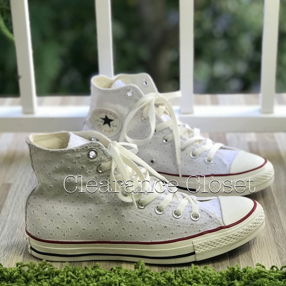 NWT Converse Ctas HI White Stars 🌟 W AUTHENTIC - Picture 3 of 7